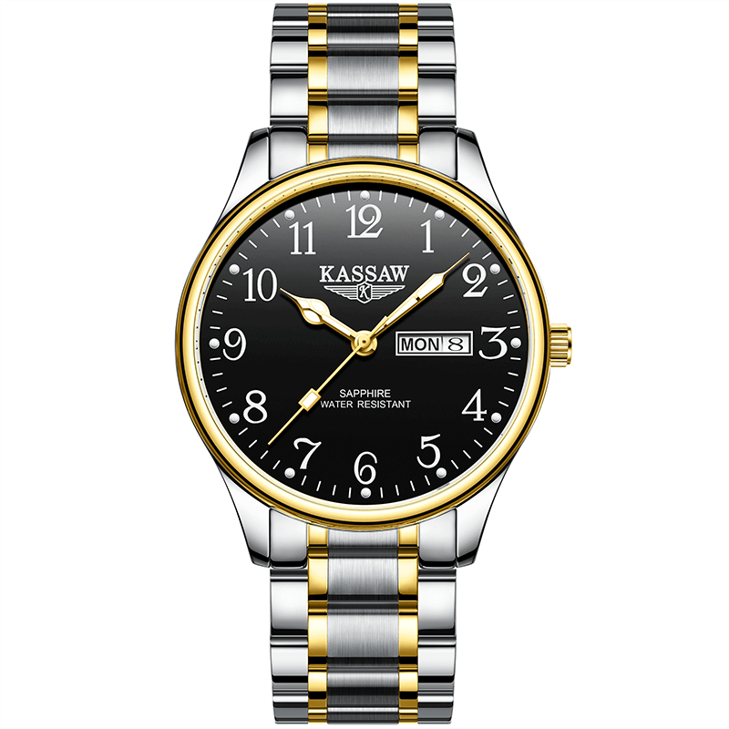 Đồng hồ nam hãng KASSAW K612-2 Kính sapphire ,chống xước,Chống nước ,Bảo hành 24 tháng,dây kim loại ,máy (Quartz)
