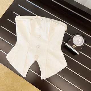 ( Chang Dress) Áo gấm cúp ngực bộc nút