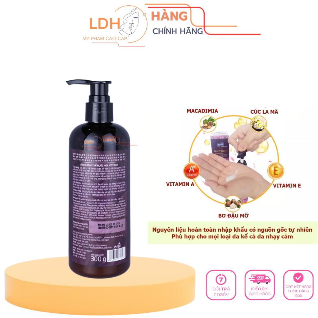 Sữa dưỡng thể body lotion dưỡng ẩm trắng da hương nước hoa Victoria Riversa 300ML