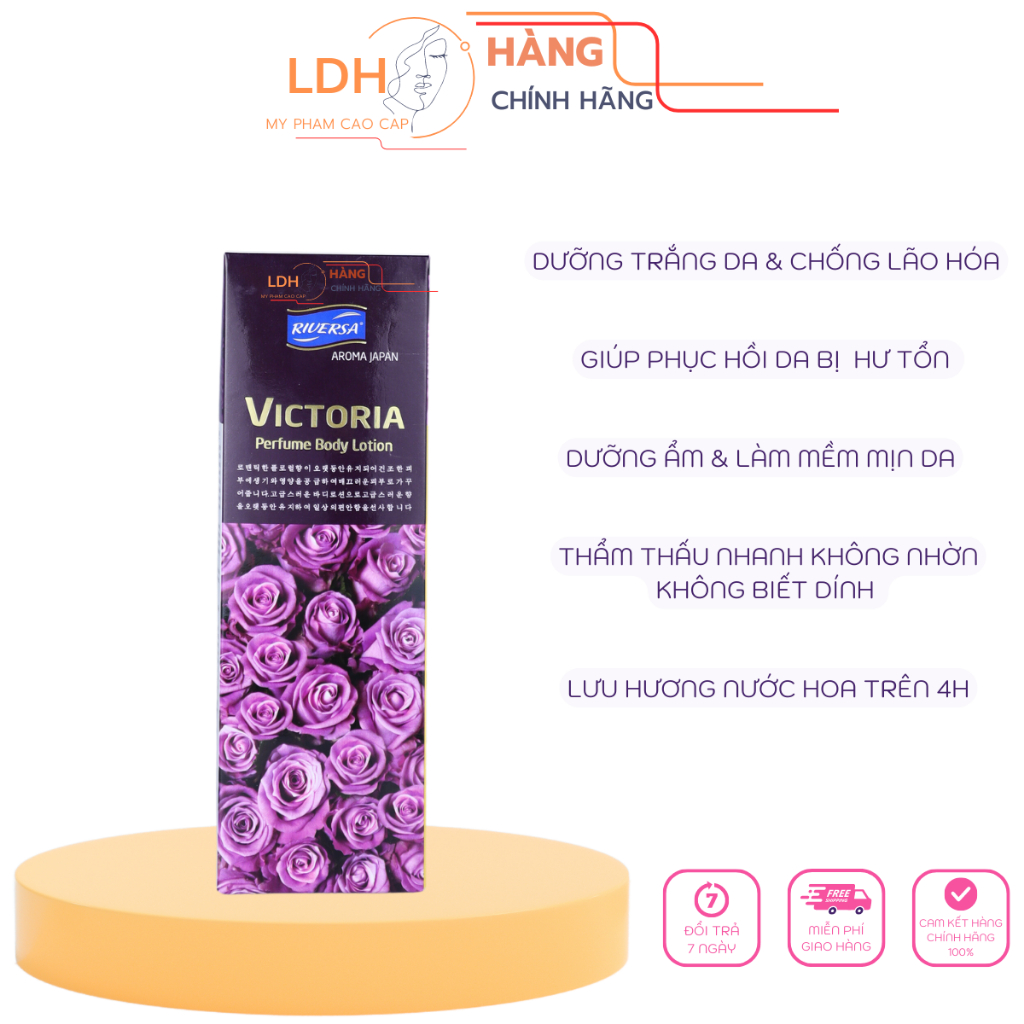 Sữa dưỡng thể body lotion dưỡng ẩm trắng da hương nước hoa Victoria Riversa 300ML