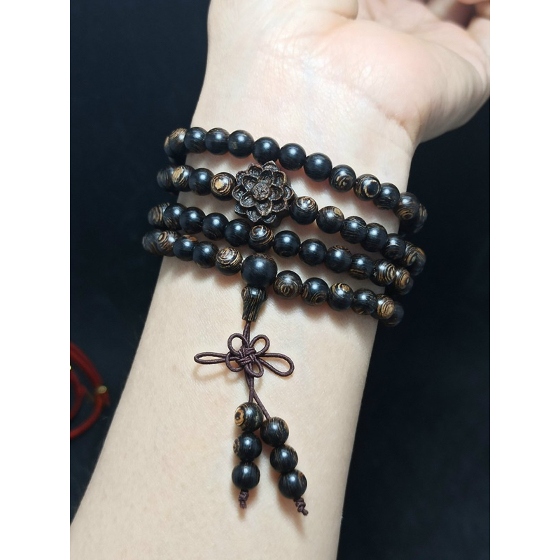 Chuỗi Trầm Hương sánh chìm - mix Sen loại 1 vip - Thanh Tịnh - Tặng PK