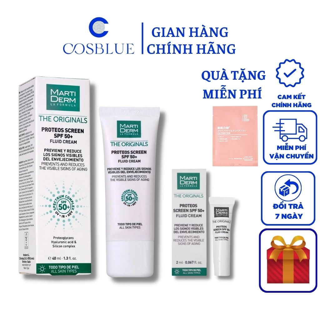 Kem chống nắng MartiDerm the Originals dành cho da dầu mụn duy trì độ ẩm cải thiện sắc tố da SPF50+ 40ml