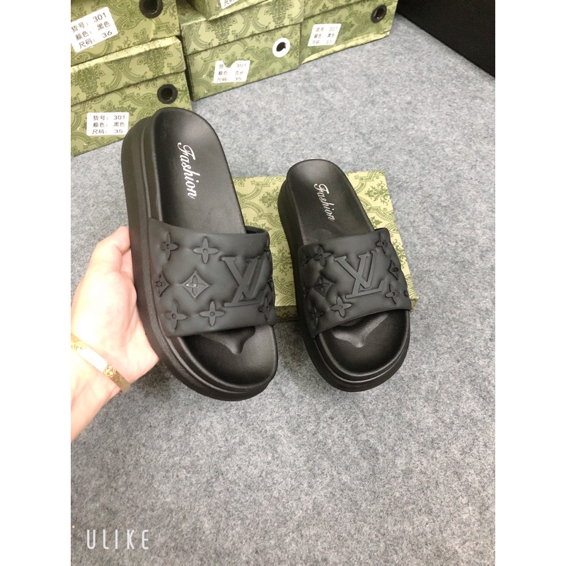 Dép L.V nhựa đúc dẻo đế 5p hàng QC loại 1 siêu nhẹ êm