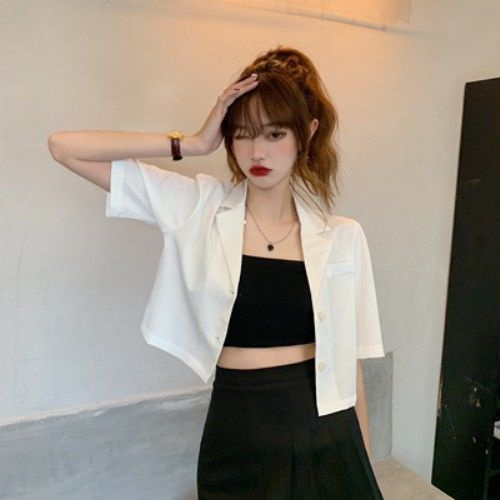 Áo Khoác Mỏng Ngắn Tay Dáng Rộng Thời Trang Mùa Hè Cho Nữ