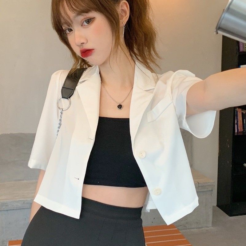 Áo Khoác Mỏng Ngắn Tay Dáng Rộng Thời Trang Mùa Hè Cho Nữ