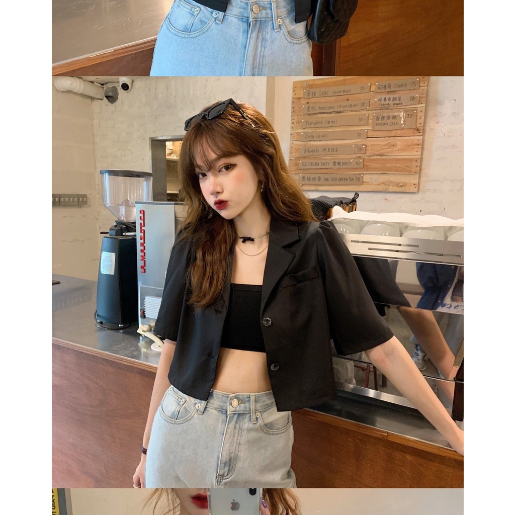 Áo Khoác Mỏng Ngắn Tay Dáng Rộng Thời Trang Mùa Hè Cho Nữ