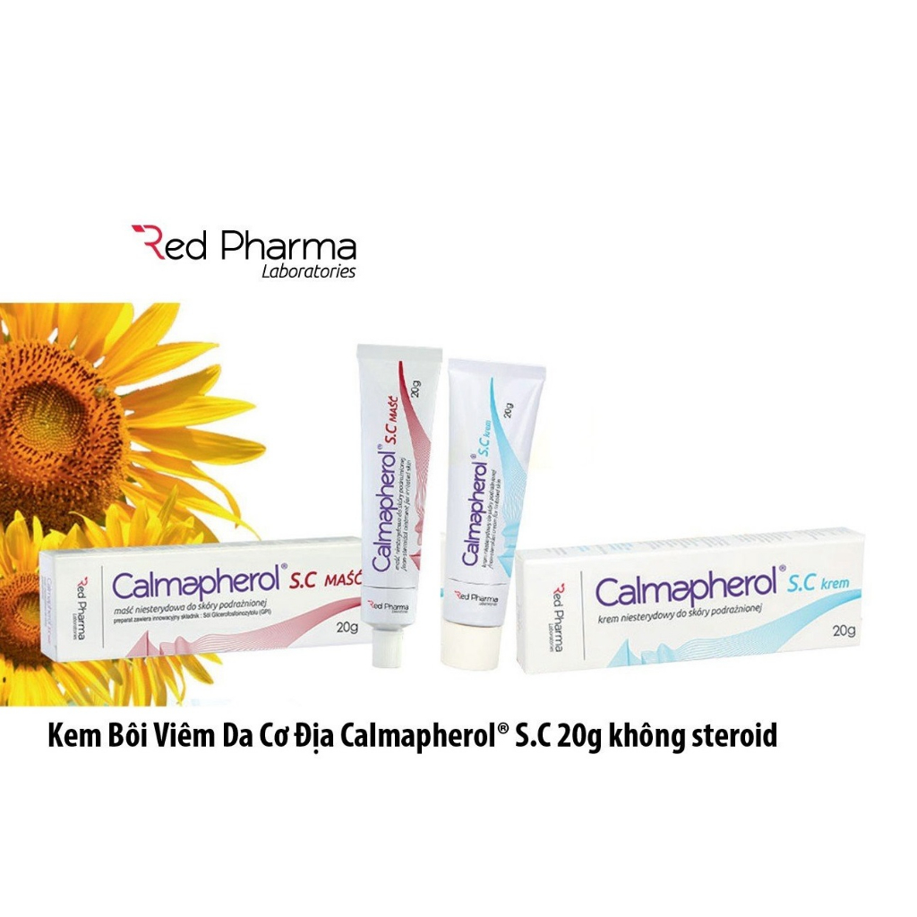 Calmapherol SC 20g Kem bôi da cơ địa, chàm, vảy nến, á sừng Ba Lan