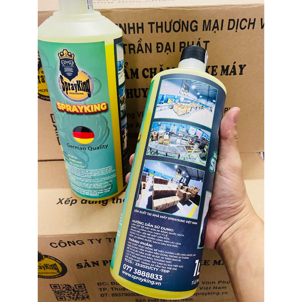 Nước rửa xe bọt tuyết không chạm SPRAYKING SUPER WASH 1 Lít, rửa xe siêu sạch, siêu sáng bóng