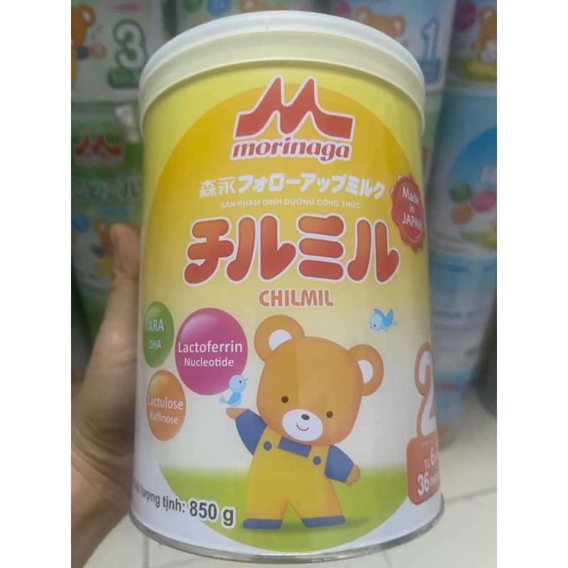 Compo Sữa Morinaga số2(4 lon,850g,tách đai ,date15/9/23)