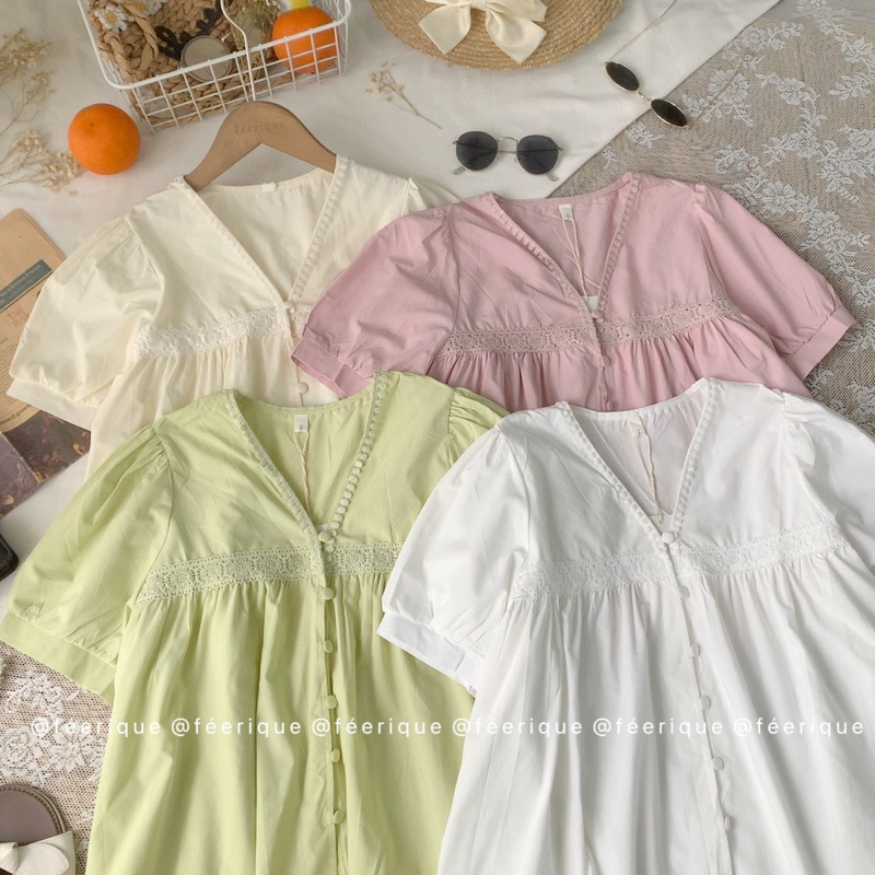 Áo sơ mi thô cổ V