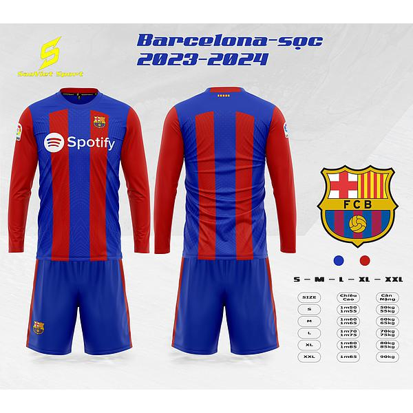 Quần áo bóng đá tay dài nhiều mẫu 2023-2024