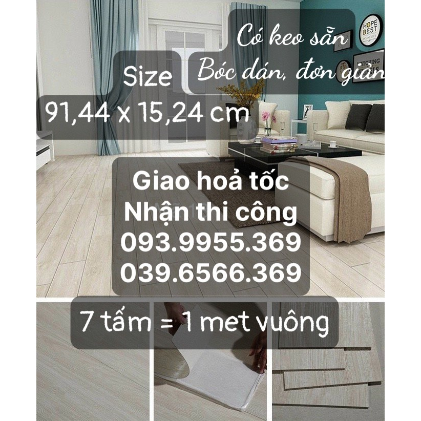 50 tấm, Sàn nhựa giả gỗ, 91.44 x 15.24cm, sàn dán keo sẵn, miếng dán sàn giả gỗ, tấm nhựa dán sàn nhà, miếng dán giả gỗ