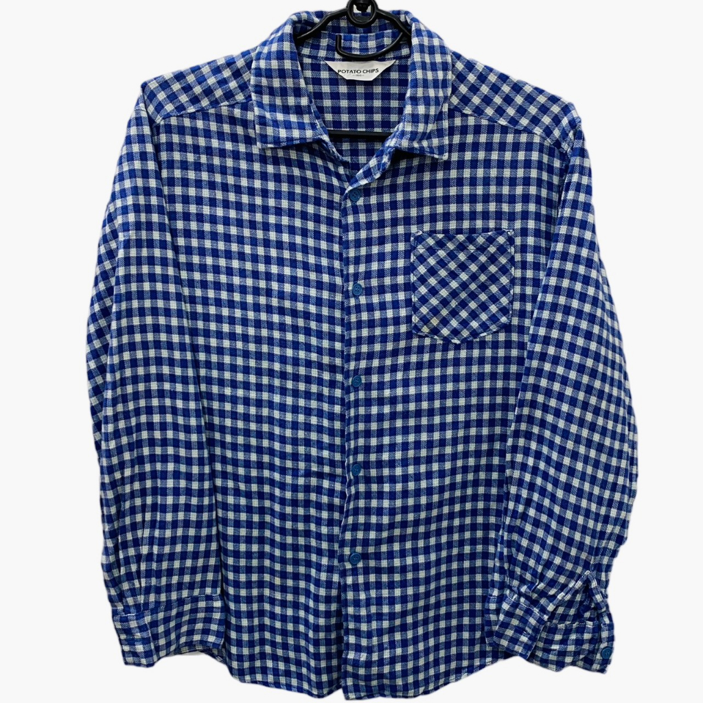 Áo Sơ Mi Sọc Fannel Nhật 2Hand, Áo Tay Dài Secondhand Unisex Nam Nữ Chất Xịn