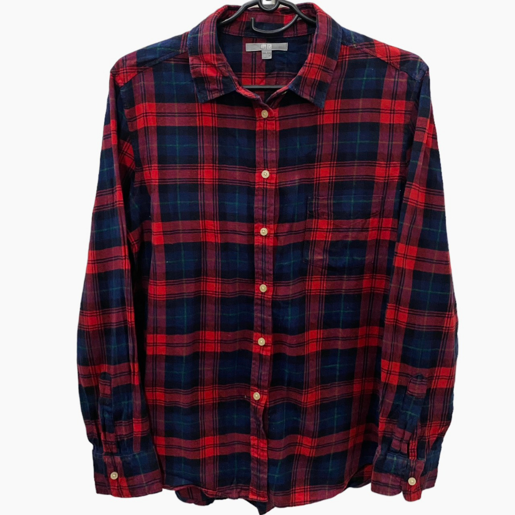 Áo Sơ Mi Sọc Fannel Nhật 2Hand, Áo Tay Dài Secondhand Unisex Nam Nữ Chất Xịn