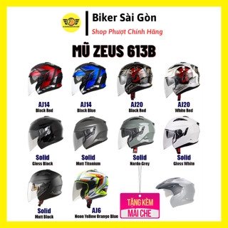 MŨ BẢO HIỂM 3/4 ZEUS 613B (2 KÍNH) - Biker Sài Gòn