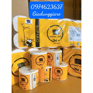 Giấy lụa cuộn vệ sinh cao cấp Hoàng Long - mỗi cuộn đóng riêng - giấy bao chất lượng