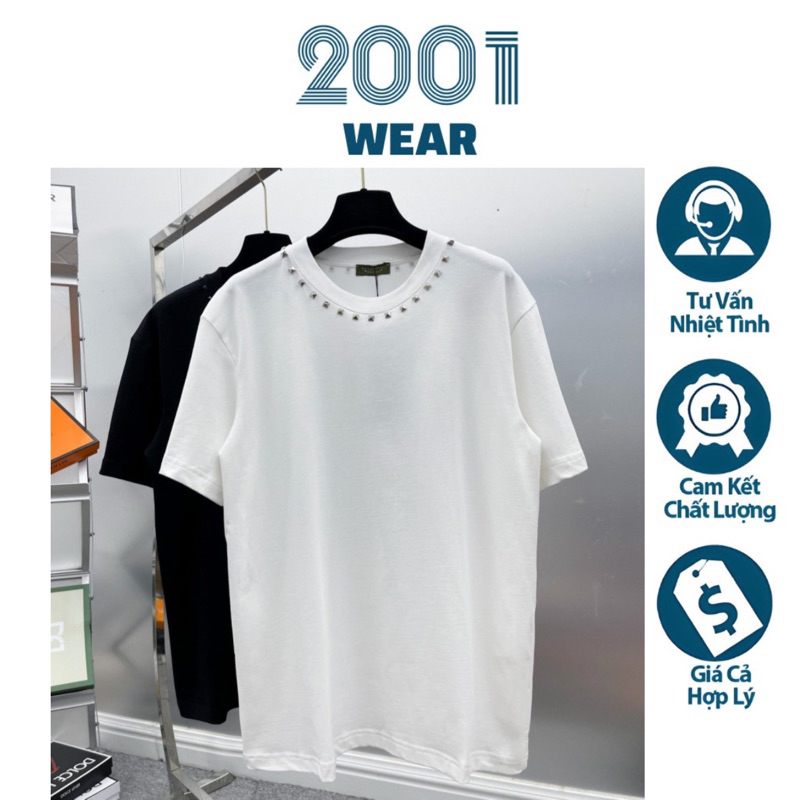 Áo Thun Cotton Đính Đá  Cao Cấp Phong Cách