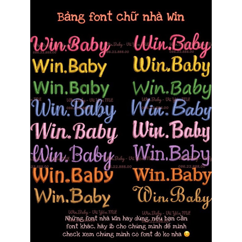 Nametag thêu tên theo yêu cầu hình bé trai, bé gái