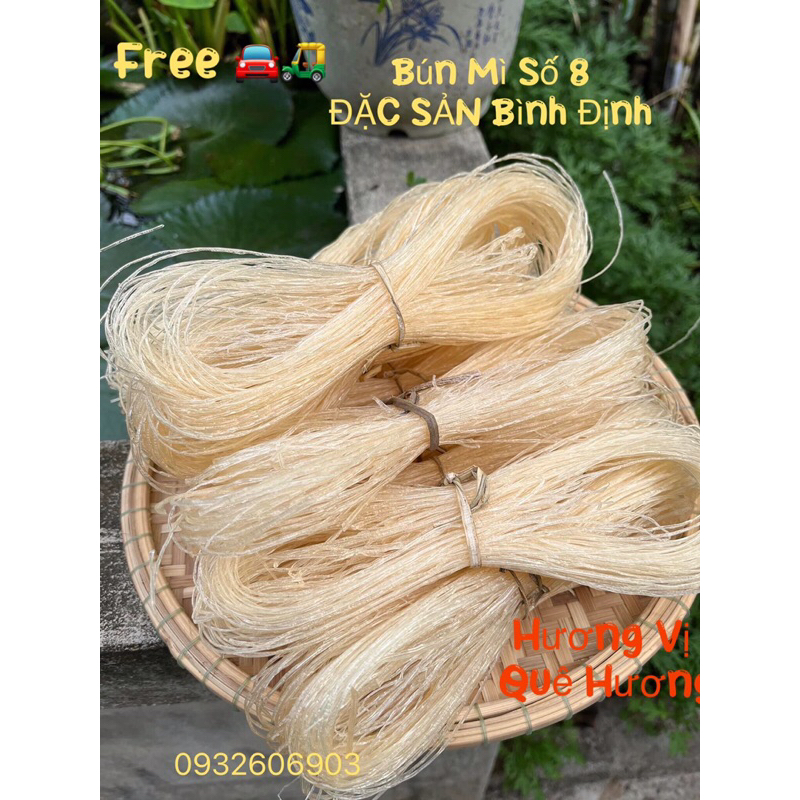 1 Bó (800Gram)_Bún Mì Số 8_Đặc Sản Tam Quan_Xứ Nẫu Bình Định_Hàng Loại 1 Chính Gốc