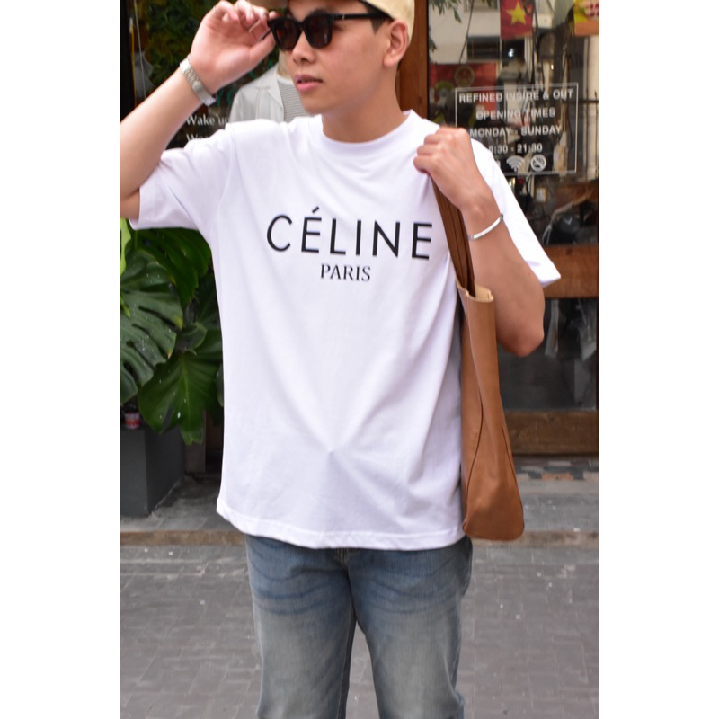 Áo Thun Cộc Tay Unisex Nam Nữ Hàn Quốc Céline' Paris