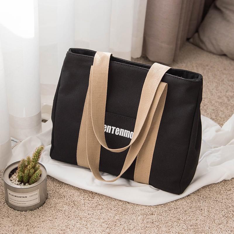 Túi tote vải canvas túi đeo vai đi học đi chơi có ngăn phụ thời trang hàn quốc Hiếu Túi 865 | BigBuy360 - bigbuy360.vn