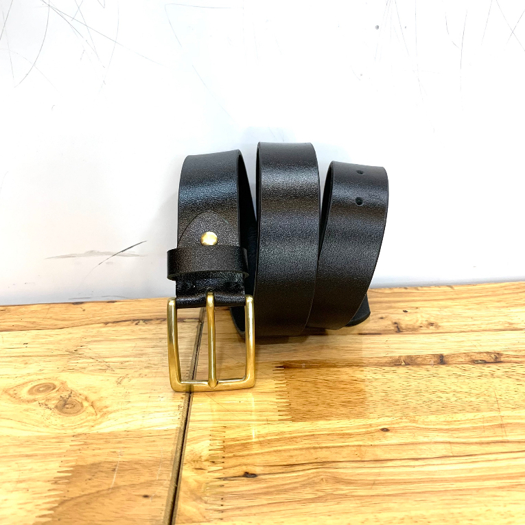 Thắt Lưng Nam  Da Bò Nguyên Tắm Cao Cấp Khoá đồng nguyên khối Bản Rộng 3.7cm Hai Màu Đen Và Nâu Bảo Hành Da 24 Tháng