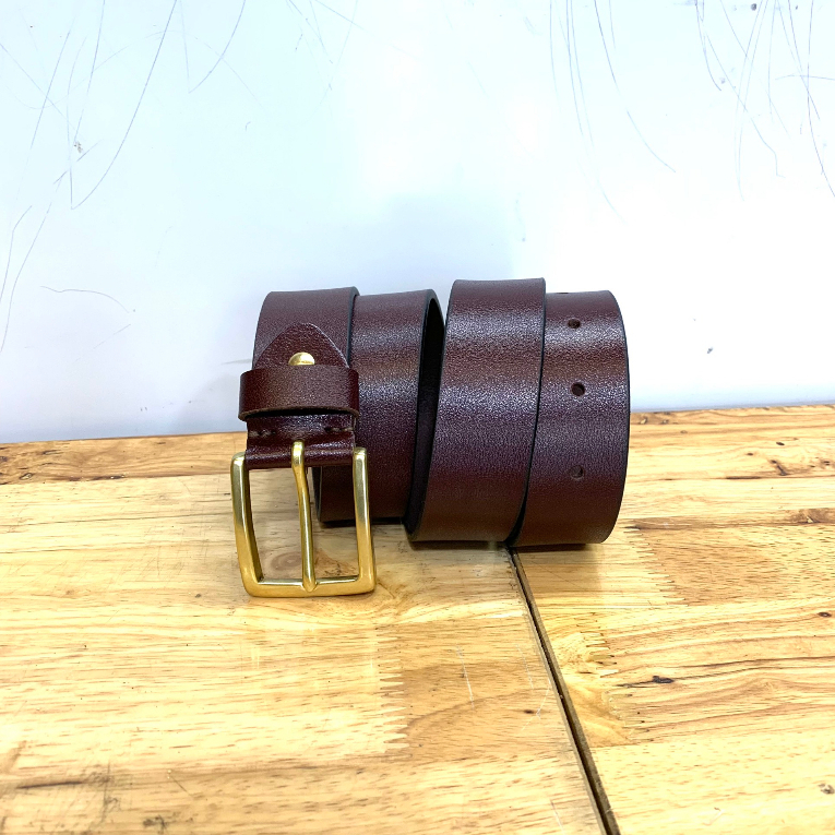 Thắt Lưng Nam  Da Bò Nguyên Tắm Cao Cấp Khoá đồng nguyên khối Bản Rộng 3.7cm Hai Màu Đen Và Nâu Bảo Hành Da 24 Tháng