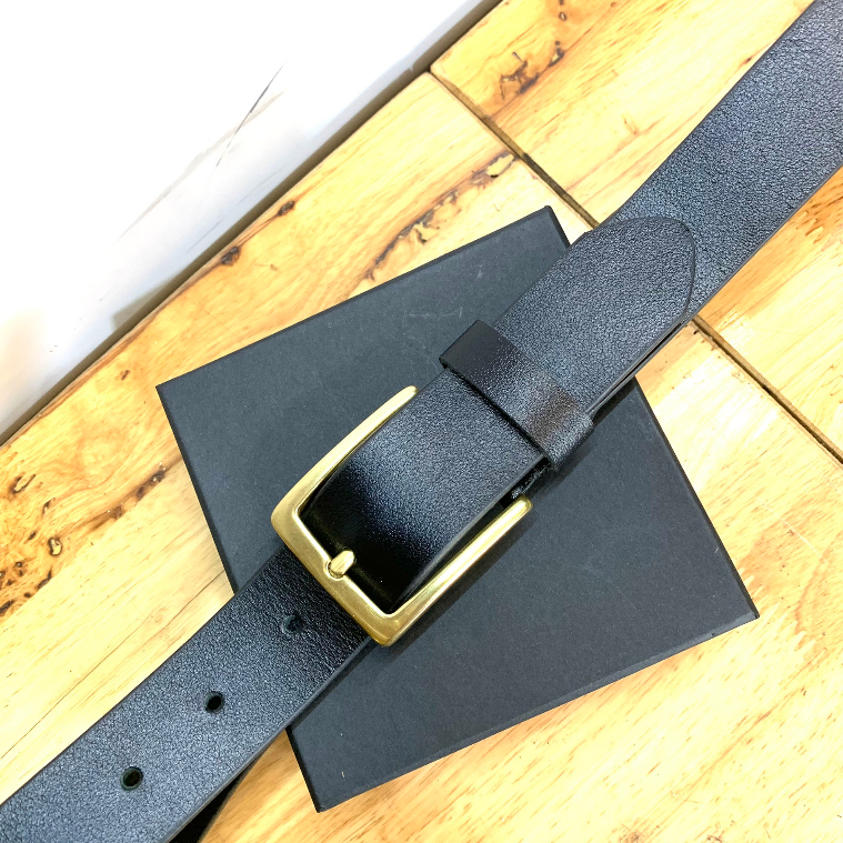 Thắt Lưng Nam  Da Bò Nguyên Tắm Cao Cấp Khoá đồng nguyên khối Bản Rộng 3.7cm Hai Màu Đen Và Nâu Bảo Hành Da 24 Tháng