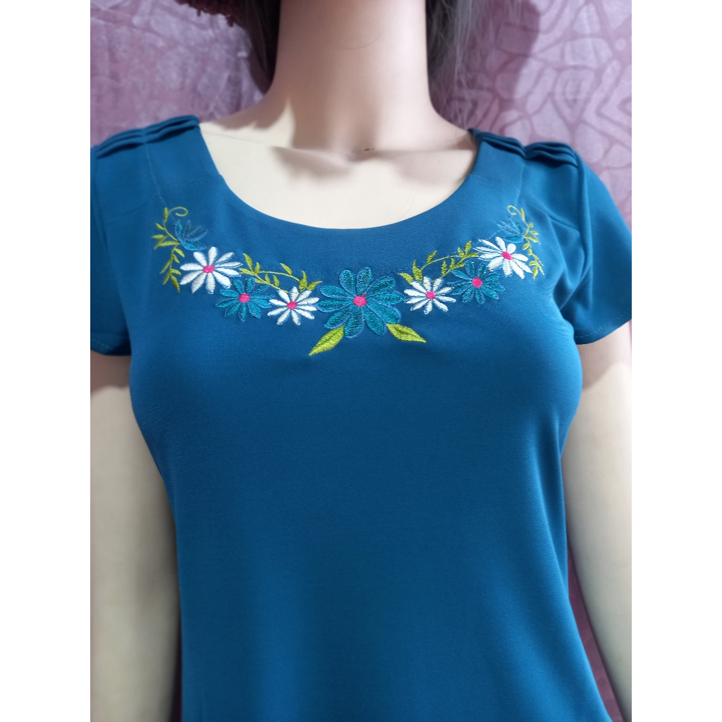 Bộ trung Niên mặc nhà thêu hoa Quần Dài - Sang Trọng,Lịch Sự - Vải solen hàn quốc ,Mát Tặng Bà Tặng Mẹ