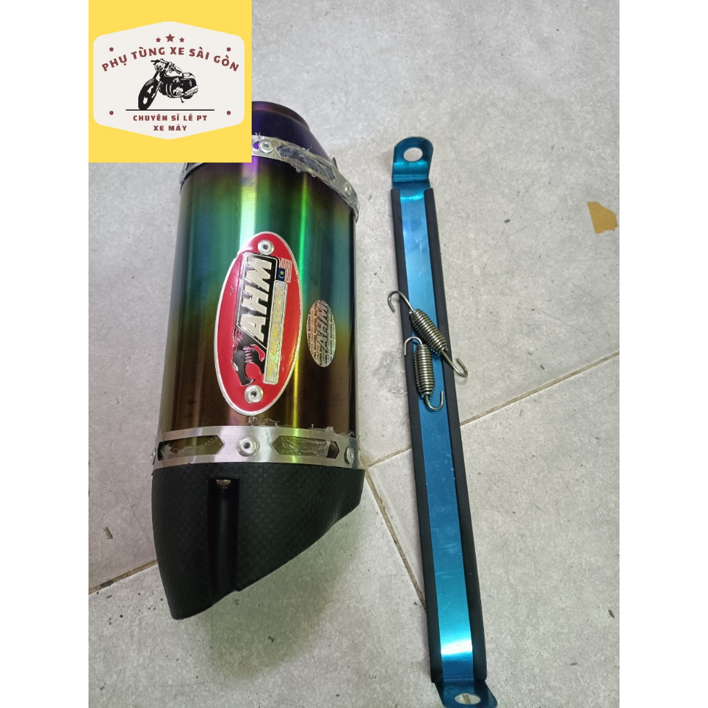 Pô Ahm M3 titan kèm pát treo + lò xo