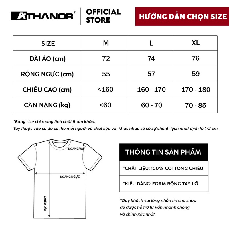 Áo thun wash basic ATHANOR form rộng - tay lỡ - unisex - in nổi logo