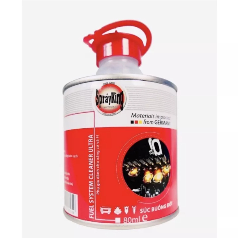 Dung dịch súc buồng đốt, làm sạch kim phun SPRAYKING Fuel System Cleaner ULTRA 80ml, súc kim phun Fi xe máy số, xe ga