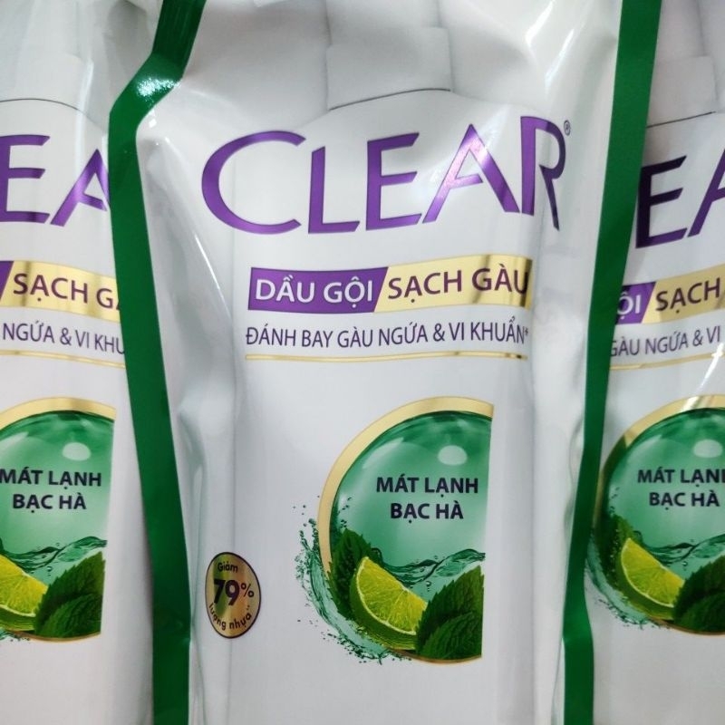 Dầu gội đầu Clear bạc hà túi 630g.