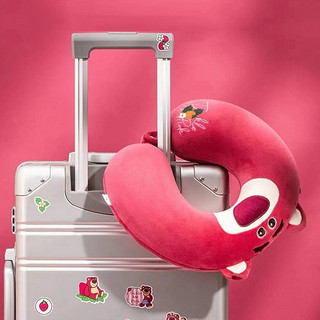 Gối kê cổ chữ u cao su non siêu mềm mại thiết kế hoạt hình gấu dâu lotso disney