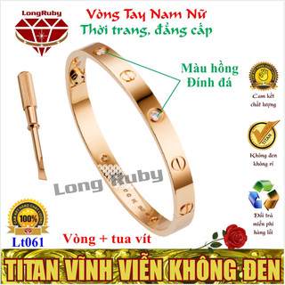 LẮC TAY NAM NỮ ĐÍNH ĐÁ MÀU HỒNG, TRẮNG, VÀNG | VÒNG TAY THỜI TRANG ĐẸP - Lt061T