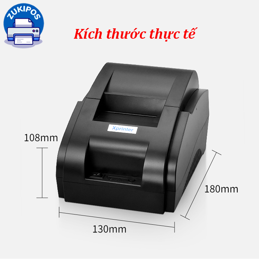 Máy In Hoá Đơn In Bill K58 Xprinter XP58IIH Siêu Rẻ Tặng Ngay 5 Cuộn Giấy In - Zukipos