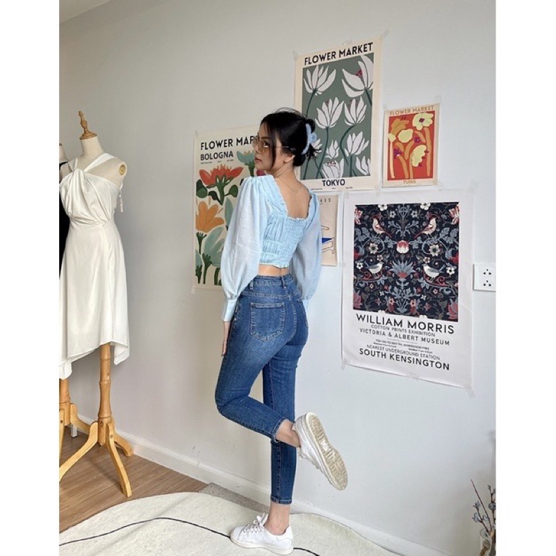 Quần Jeans skinny lệch - Beachclub