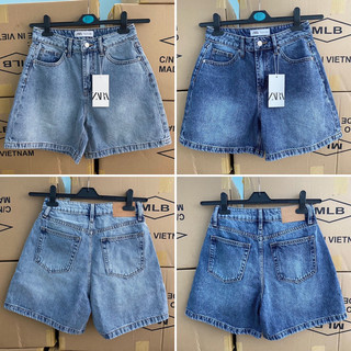 Quần short jeans lưng cao ZR dư xịn