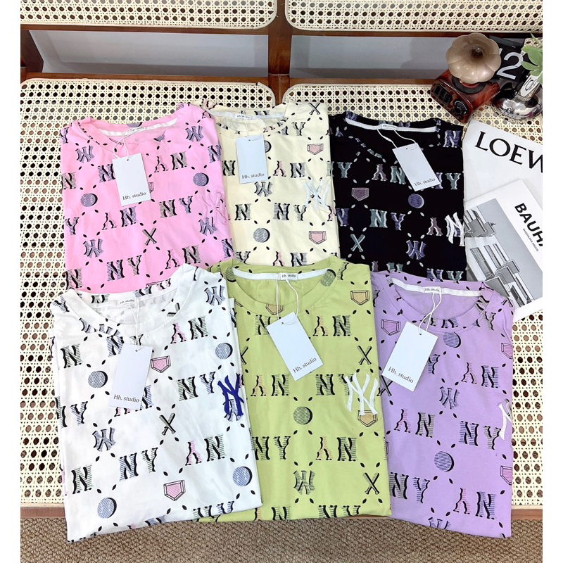 Bộ Cotton Phom Rộng Phối Hình Chất Mát