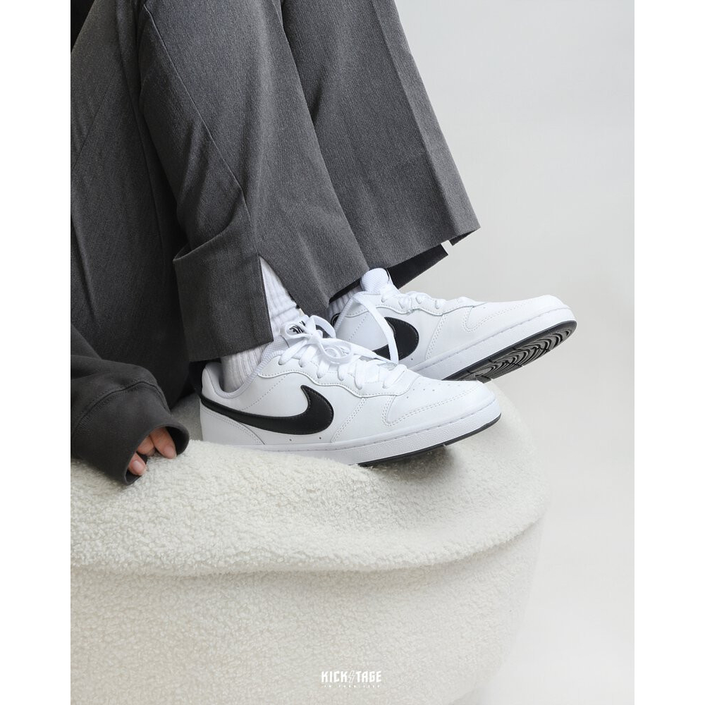 Giày Sneaker Nike Court Borough Low 2 White Black  | PiuPiu Authentic