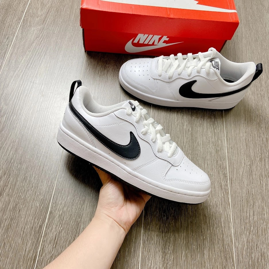 Giày Sneaker Nike Court Borough Low 2 White Black  | PiuPiu Authentic