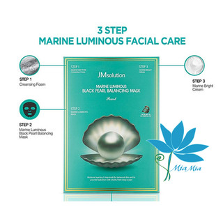 Mặt nạ ngọc trai đen giúp da trắng sáng mịn JM Solution Marine Luminous Black Pearl Balancing Mask