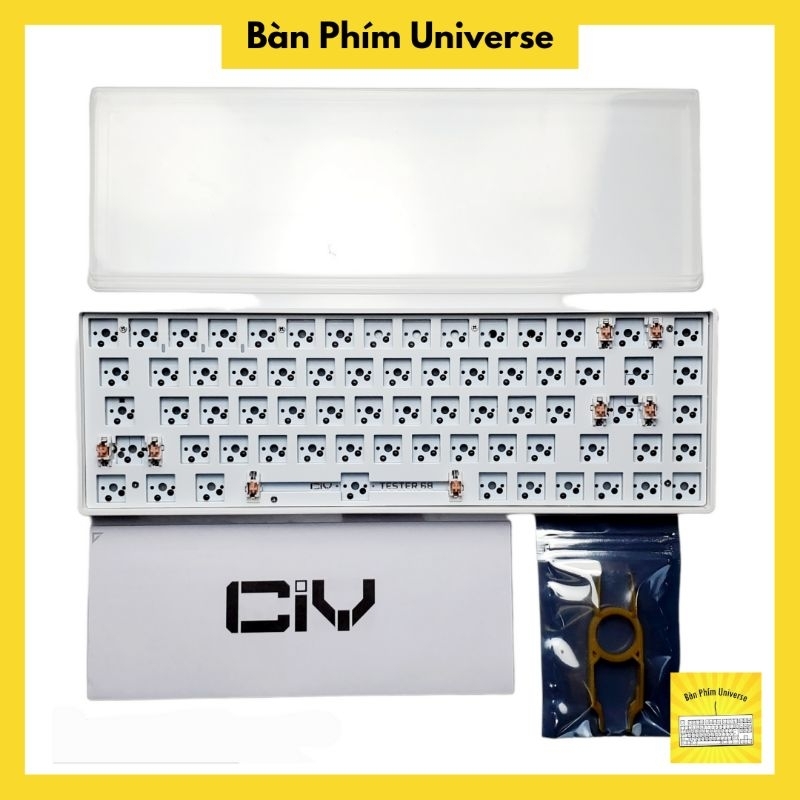 [Sẵn] CIY Tester68 V2 - Kit bàn phím cơ 2 chế độ Bluetooth và kết nối wireless 2.4g - GK68 - 68 phím - 65% (Version 2) | BigBuy360 - bigbuy360.vn