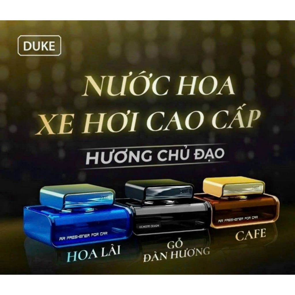 Nước hoa ô tô cao cấp DUKE chiết xuất 100% thiên nhiên, khử mùi, chống say xe, an toàn sức khoẻ