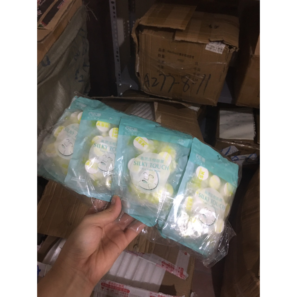 Mặt Nạ Giấy Nén Dạng Viên Kẹo Cấp Ẩm Thải Độc Túi 20 Viên Nội địa Trung
