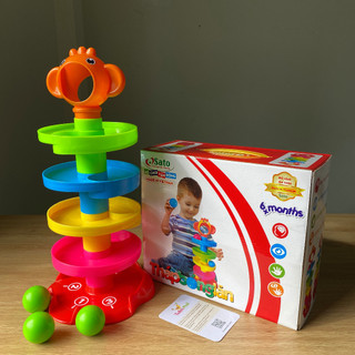 THÁP BÓNG LĂN 1 (đầu khỉ 4 tầng, SATO 89), bé từ 6 tháng tuổi - Made in Việt Nam