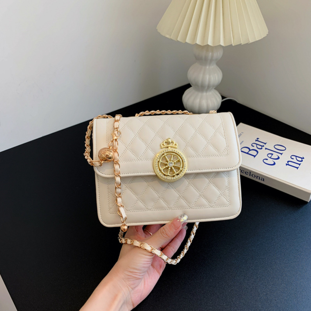 Túi xách trám khóa vương miện 1 đáy K35