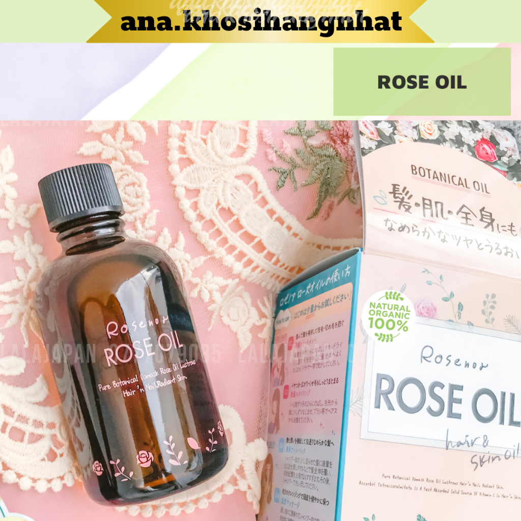 Dầu dưỡng hoa hồng Botanical Rose Oil Nhật Bản dưỡng da dưỡng tóc dưỡng móng