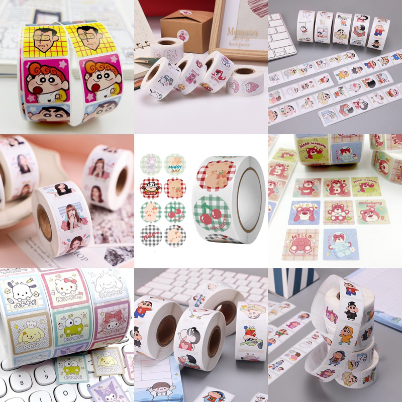 Cuộn 500 Tem cảm ơn thank you trang trí niêm phong bán hàng