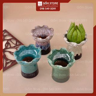 Ly bày phật thủ, Ly phật thủ sứ men hỏa biến, Cốc đựng phật thủ cao cấp Bát Tràng - Gốm Store